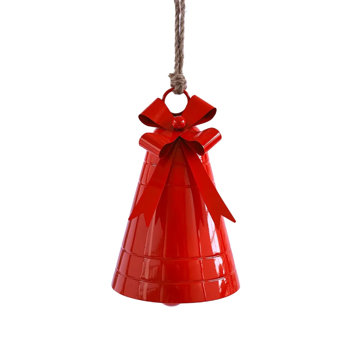 Campana di Natale in metallo (H45 cm) Tradizione delle feste Nova Rosso