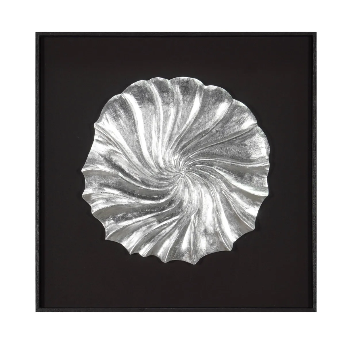 Quadro decorativo rilievo in legno (60 x 60 cm) Mero Argento
