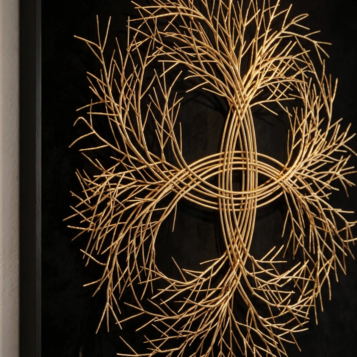 Quadro decorativo in rilievo in metallo (90 x 90 cm) Tura Oro