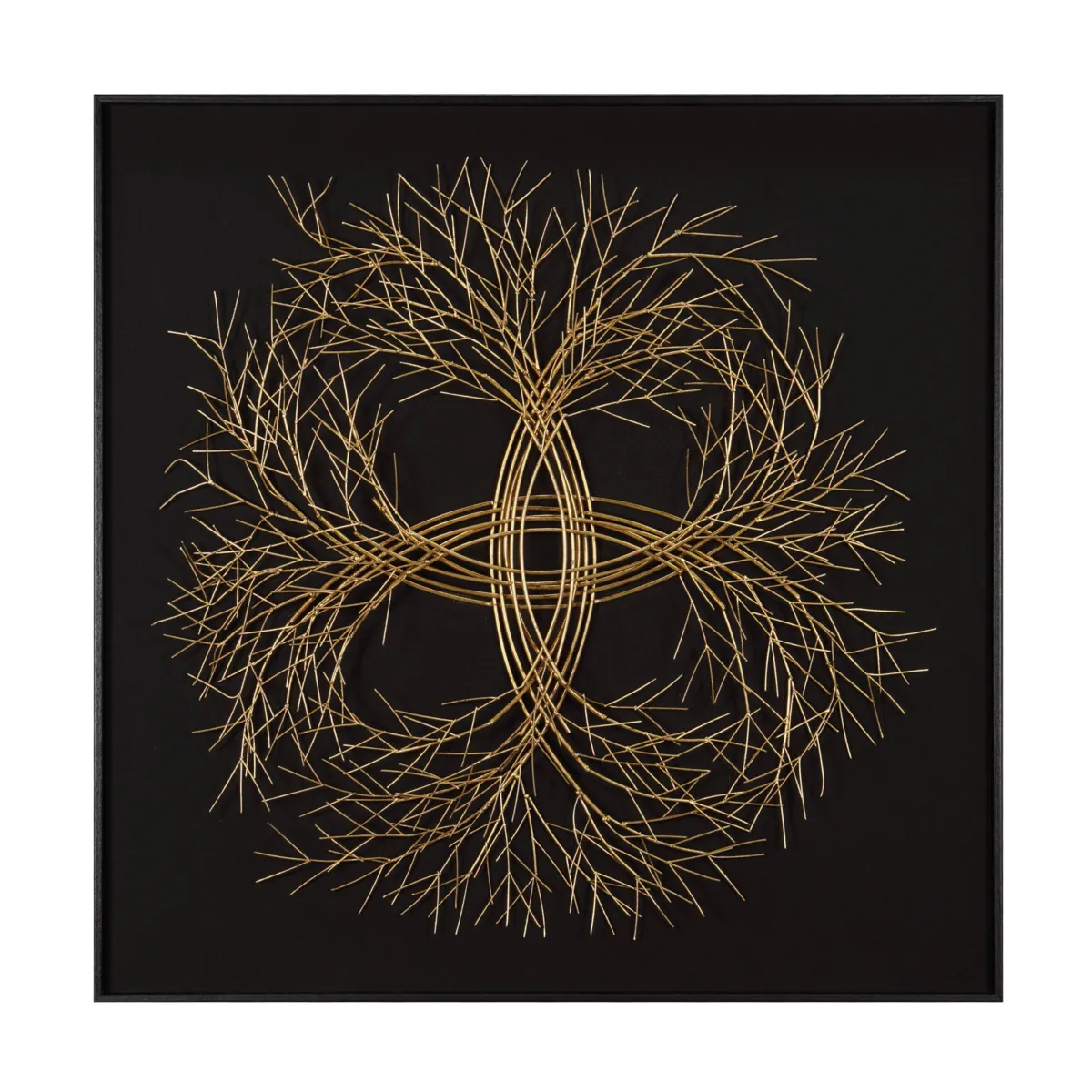 Quadro decorativo in rilievo in metallo (90 x 90 cm) Tura Oro