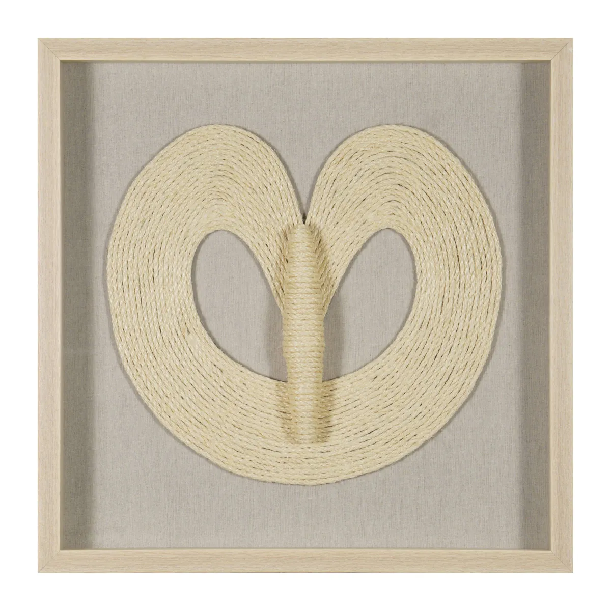 Quadro decorativo in rilievo in canapa (60 x 60 cm) Suhal Bianco