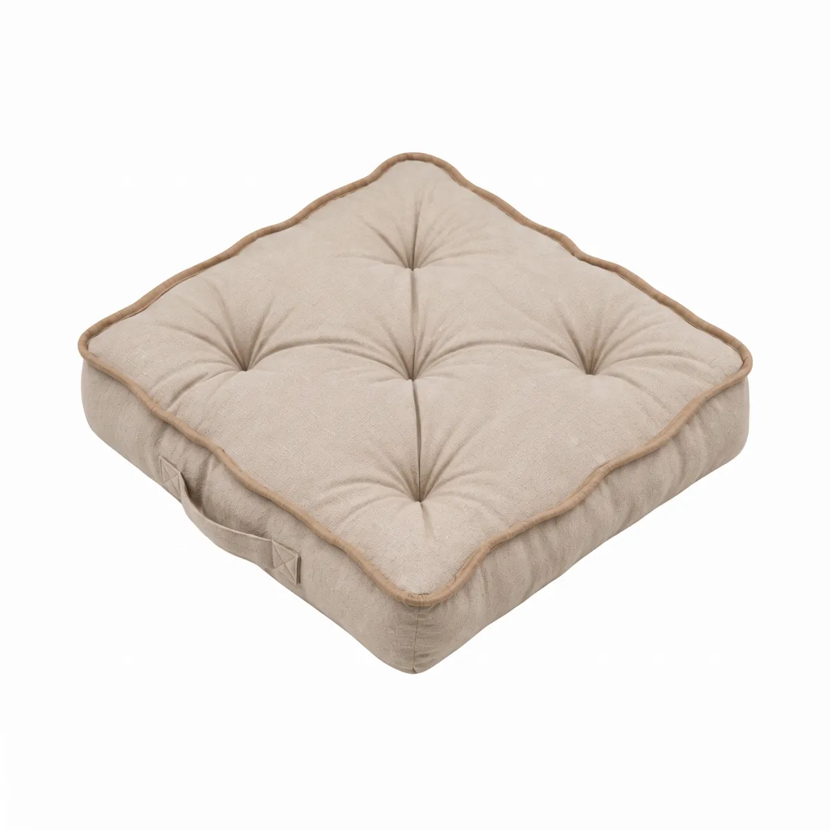 Cuscino da pavimento quadrato in juta (45 x 45 cm) Mariette Grigio