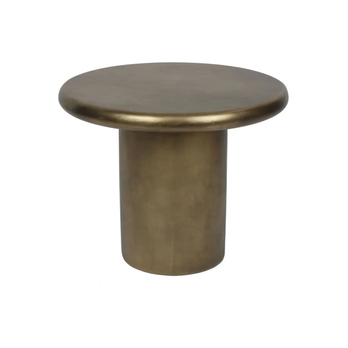 Tavolino rotondo in magnesio ossidato (H45 cm) Holm Oro
