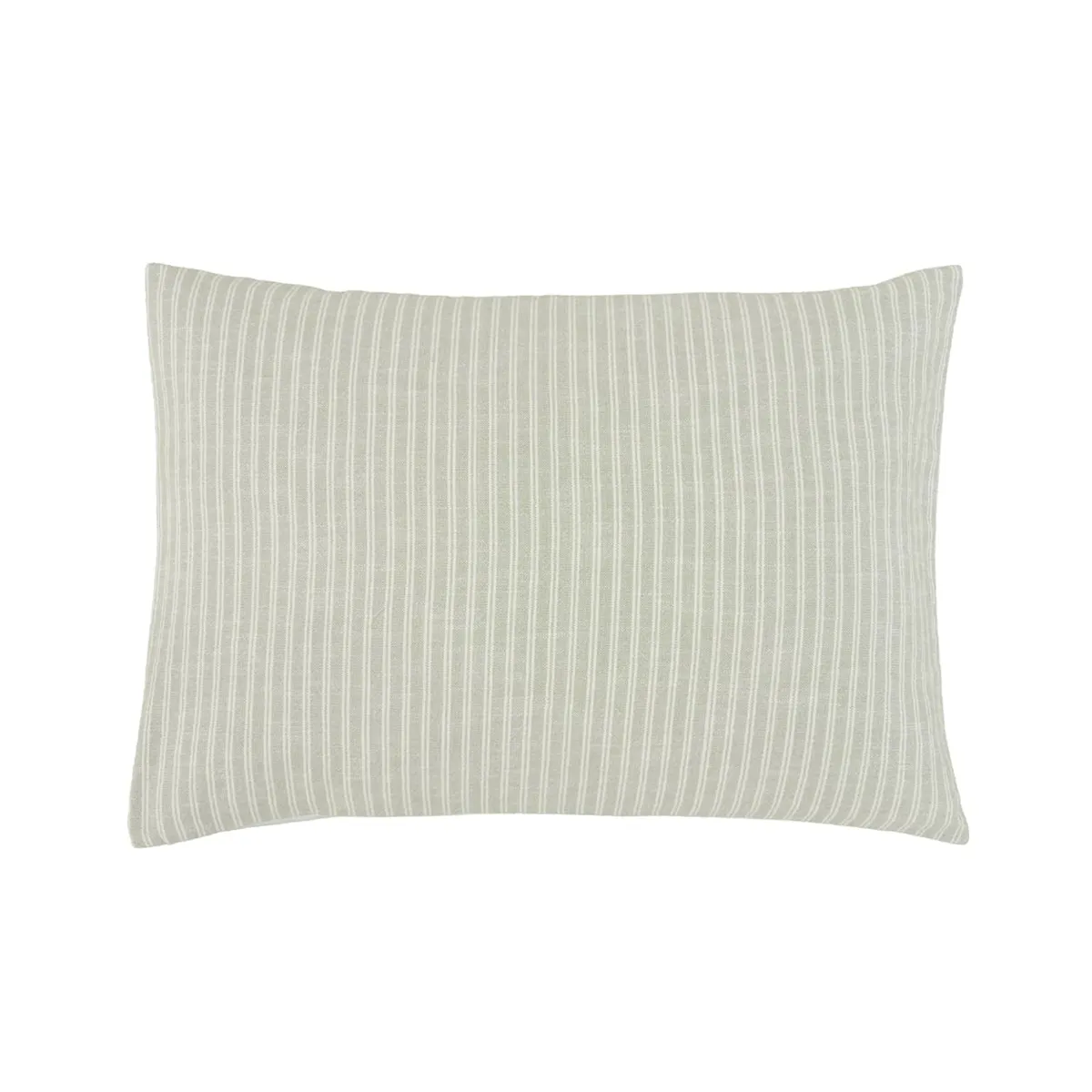 Federa rettangolare reversibile in cotone testurizzato e percalle (50 x 80 cm) Alice Verde