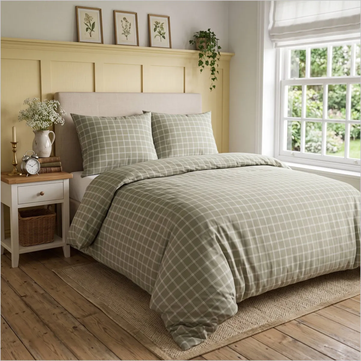 Federa rettangolare in percalle di cotone (50 x 70 cm) Marthe Verde