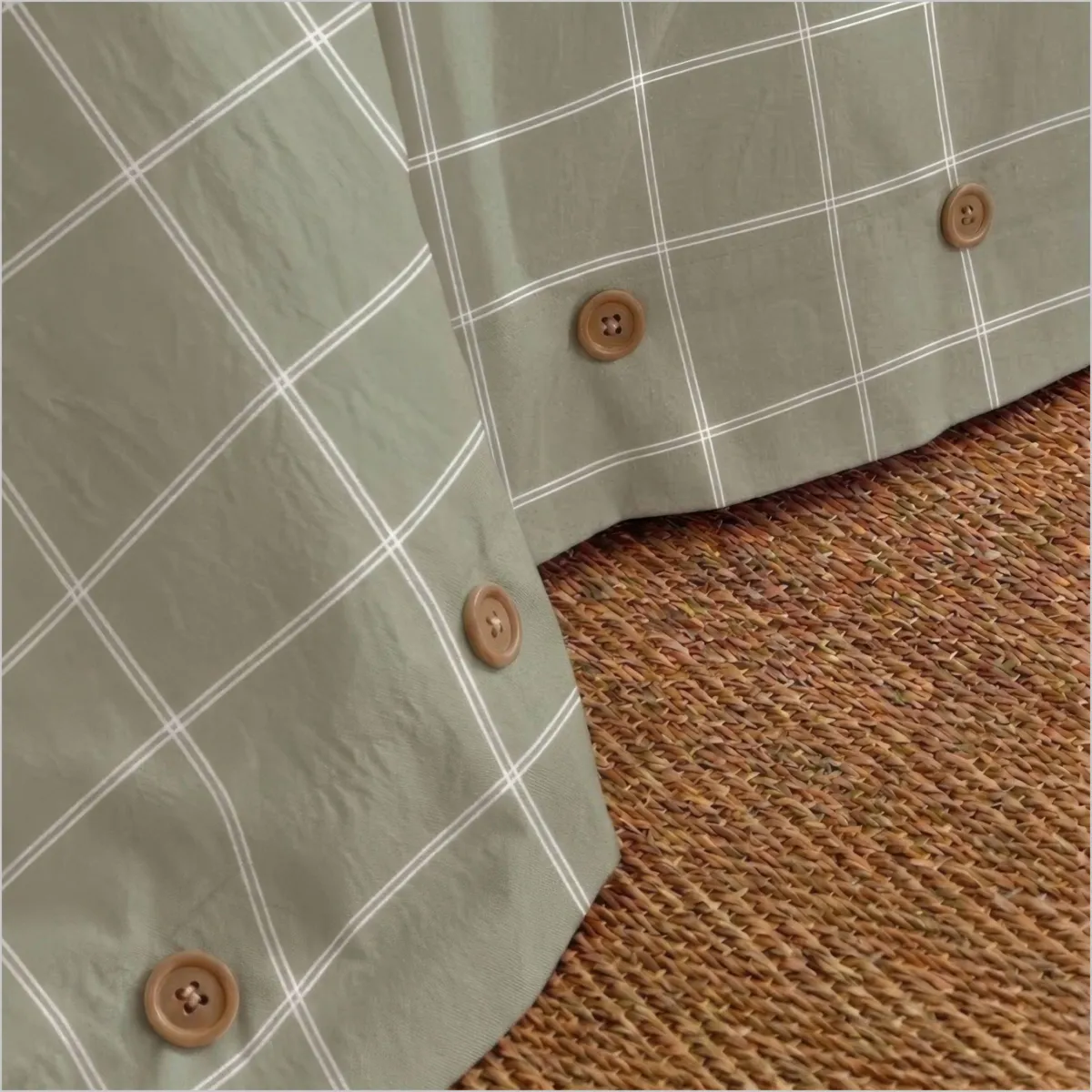 Copripiumino in percalle di cotone (260 x 240 cm) Marthe Verde