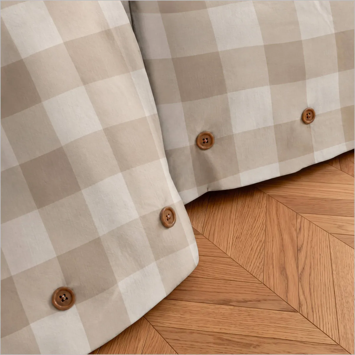 Copripiumino in percalle di cotone (240 x 220 cm) Sophie Beige