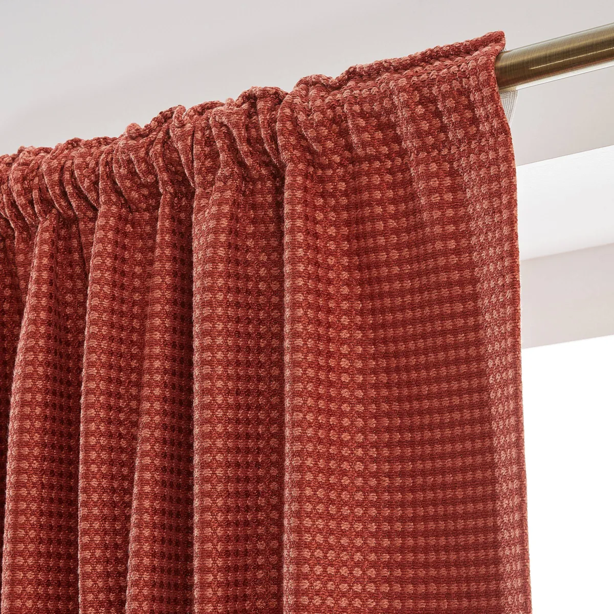 Tenda semi-oscurante termica passanti nascosti (180 x 260 cm) Lona Terracotta