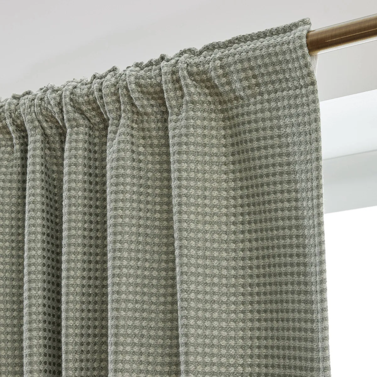 Tenda semi-oscurante termica passanti nascosti (140 x 240 cm) Lona Verde rosmarino