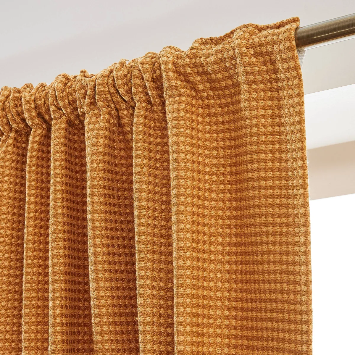 Tenda semi-oscurante termica passanti nascosti (280 x 240 cm) Lona Giallo senape