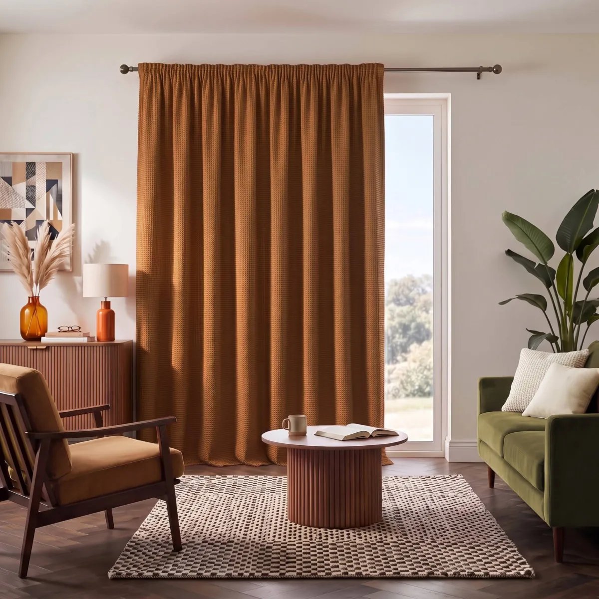 Tenda semi-oscurante termica passanti nascosti (280 x 240 cm) Lona Camel