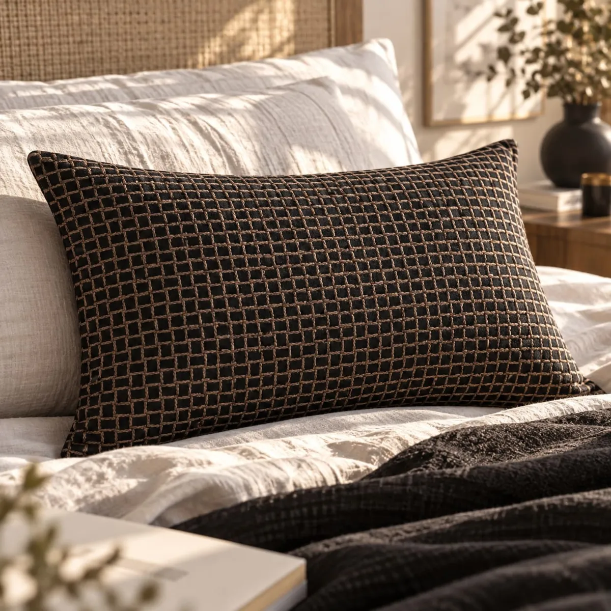 Cuscino rettangolare cotone (40 x 60 cm) Oslo Marrone