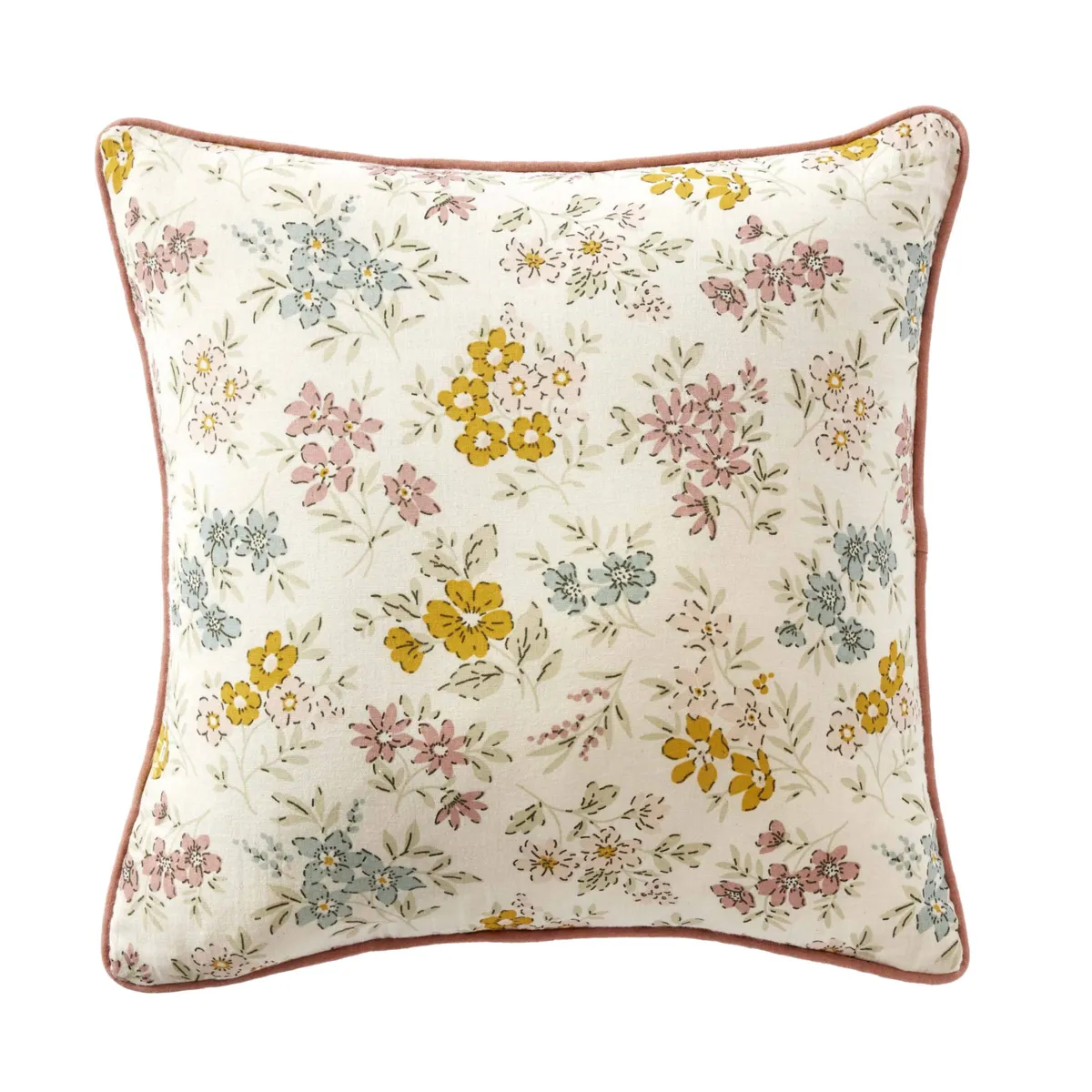 Cuscino quadrato in garza di cotone (45 x 45 cm) Gaïa Acquerello Multicolore