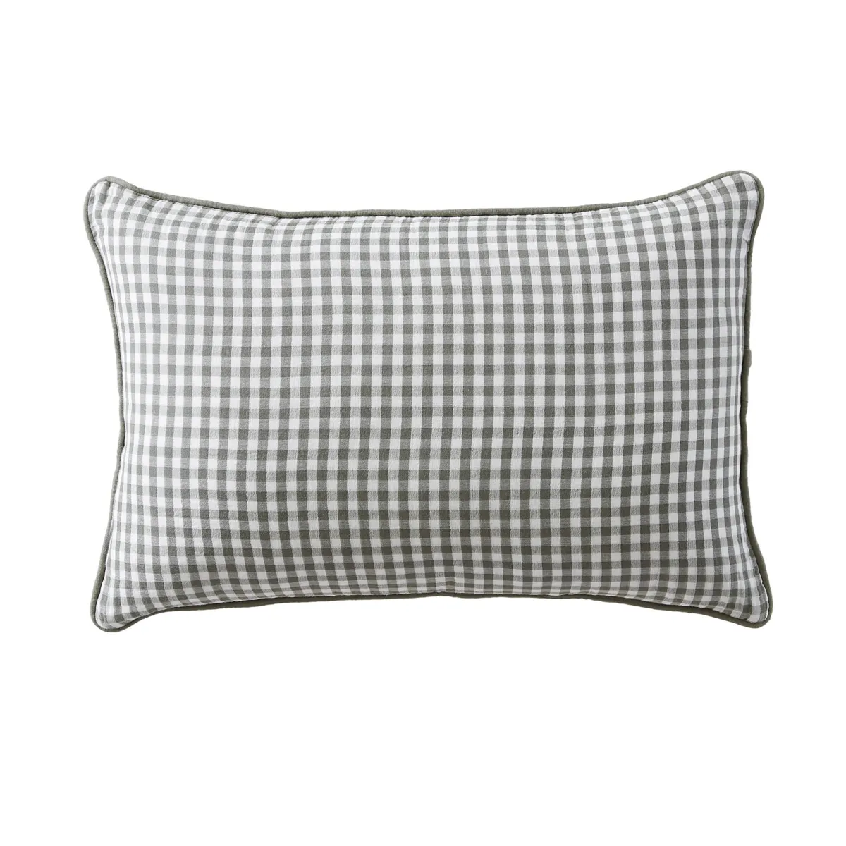 Cuscino rettangolare in garza di cotone (40 x 60 cm) Vickie Verde rosmarino