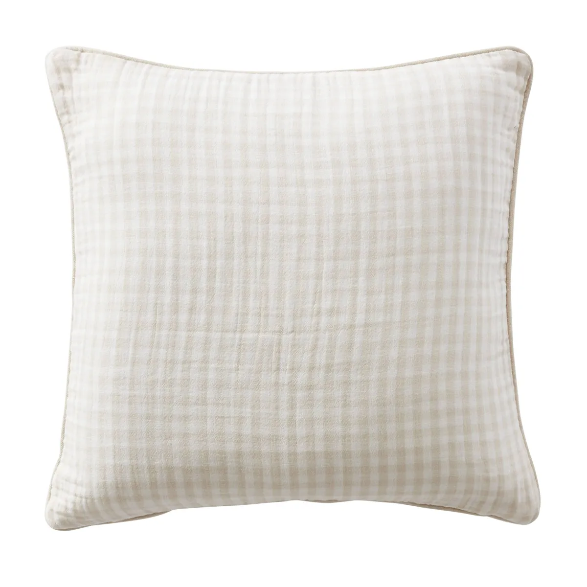 Cuscino quadrato in garza di cotone (45 x 45 cm) Vickie Beige