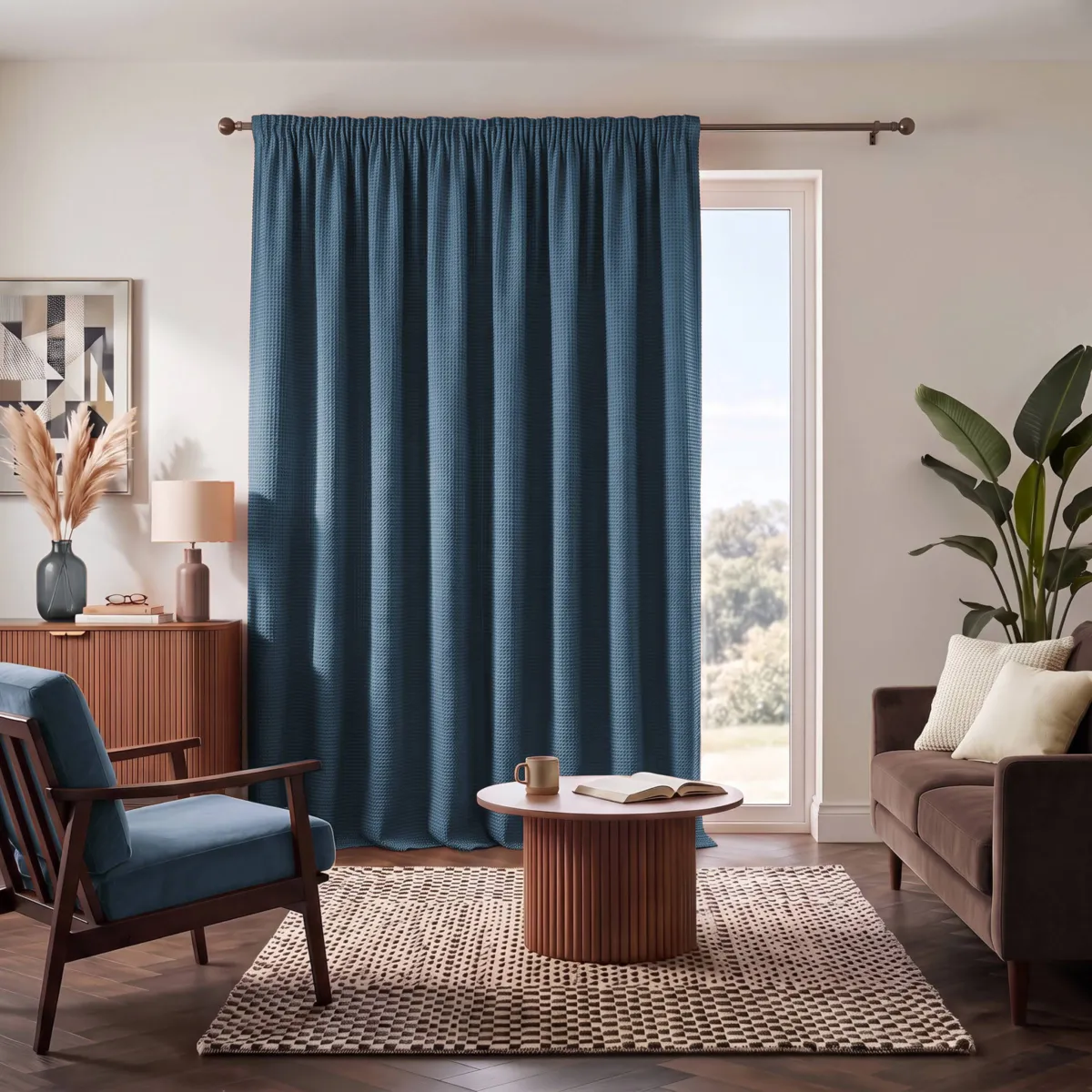 Tenda semi-oscurante termica passanti nascosti (280 x 240 cm) Lona Blu