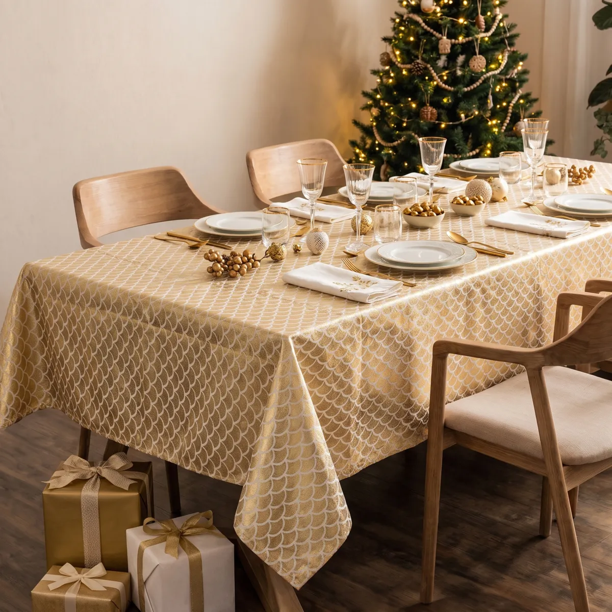 Tovaglia rettangolare  (L360 cm) Artdéco Oro
