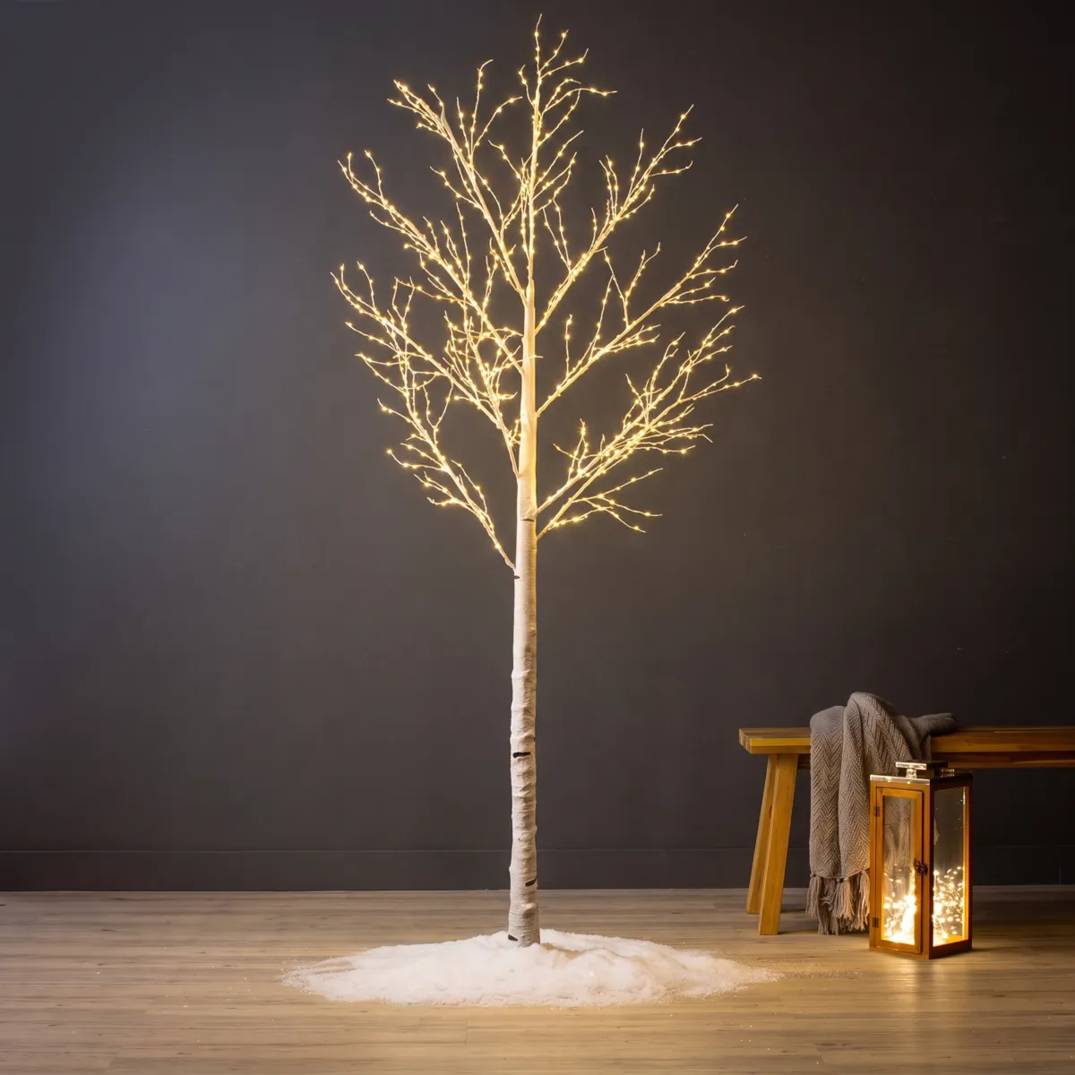 Betulla luminosa Lumina Alt. 220 cm Bianco caldo