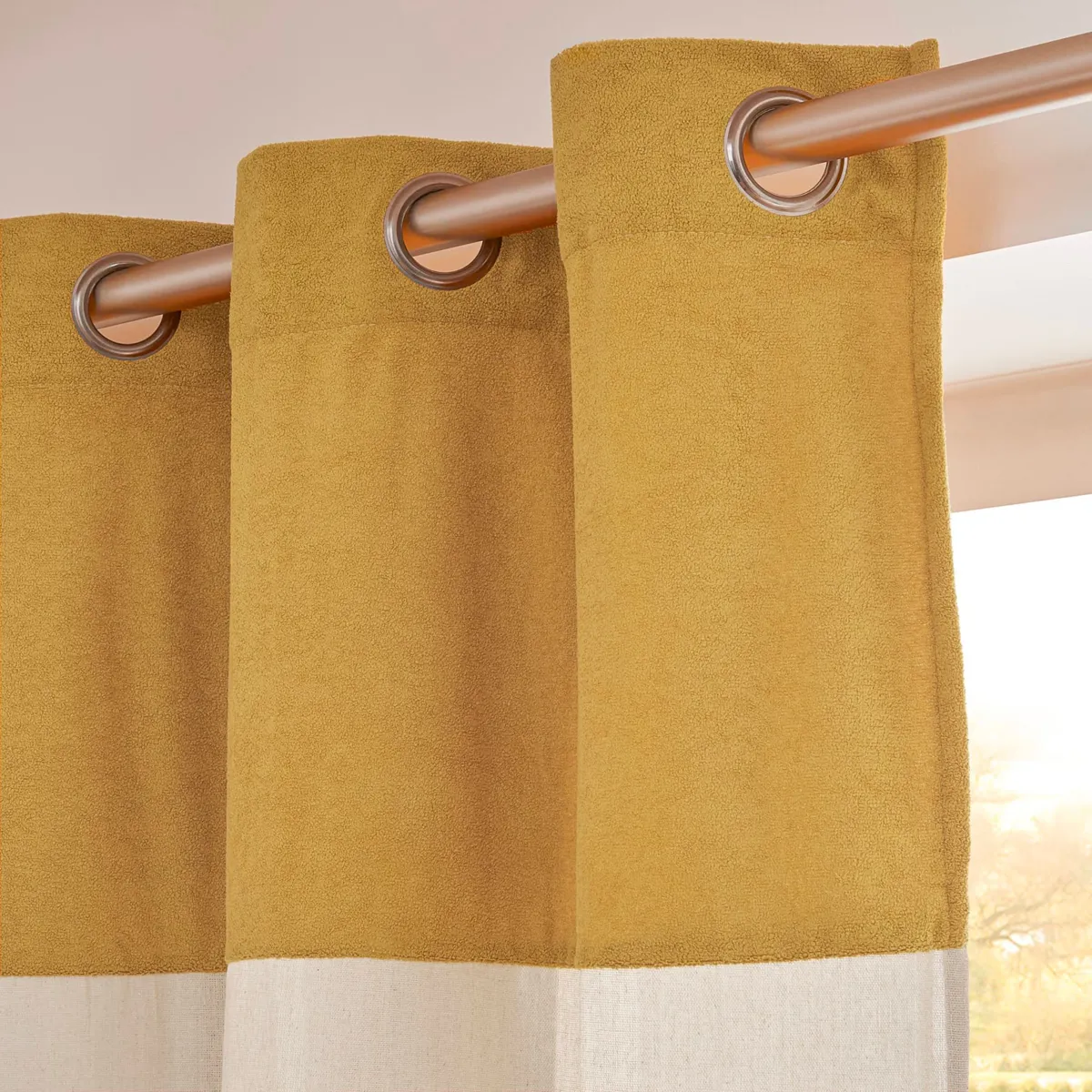 Tenda in bouclé (140 x 280 cm) Ava Giallo ocra