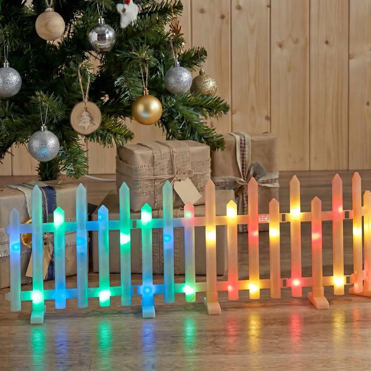 Lote de 8 barreras luminosas 192 LED (2,80 m x H25 cm) Encanto Multicolor