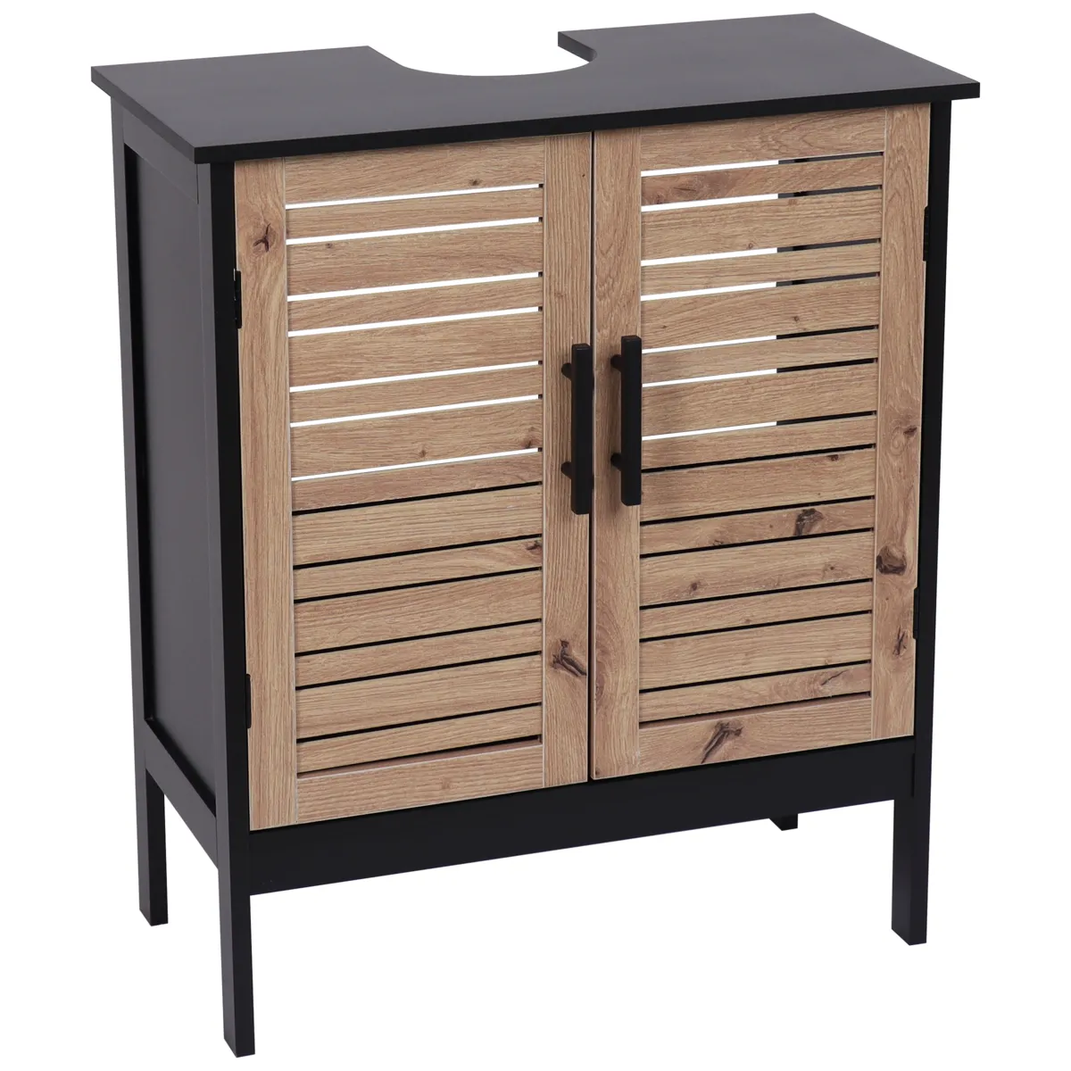 Mueble bajo lavabo (60 x H70 cm) Bergen Negro