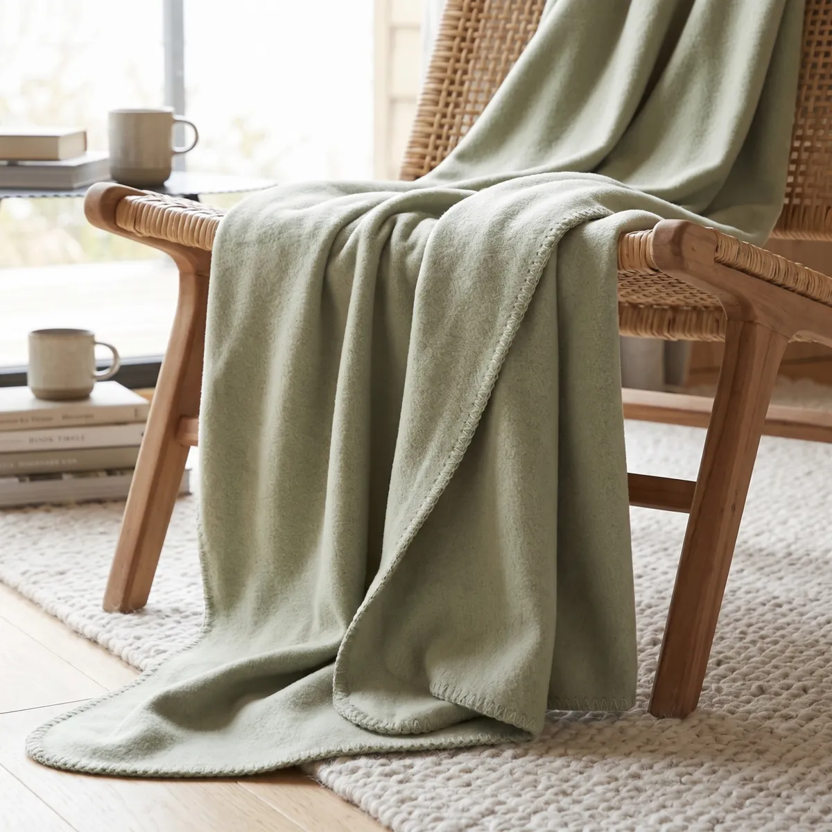 Plaid polaire (125 x 150 cm) Carlton Vert sauge