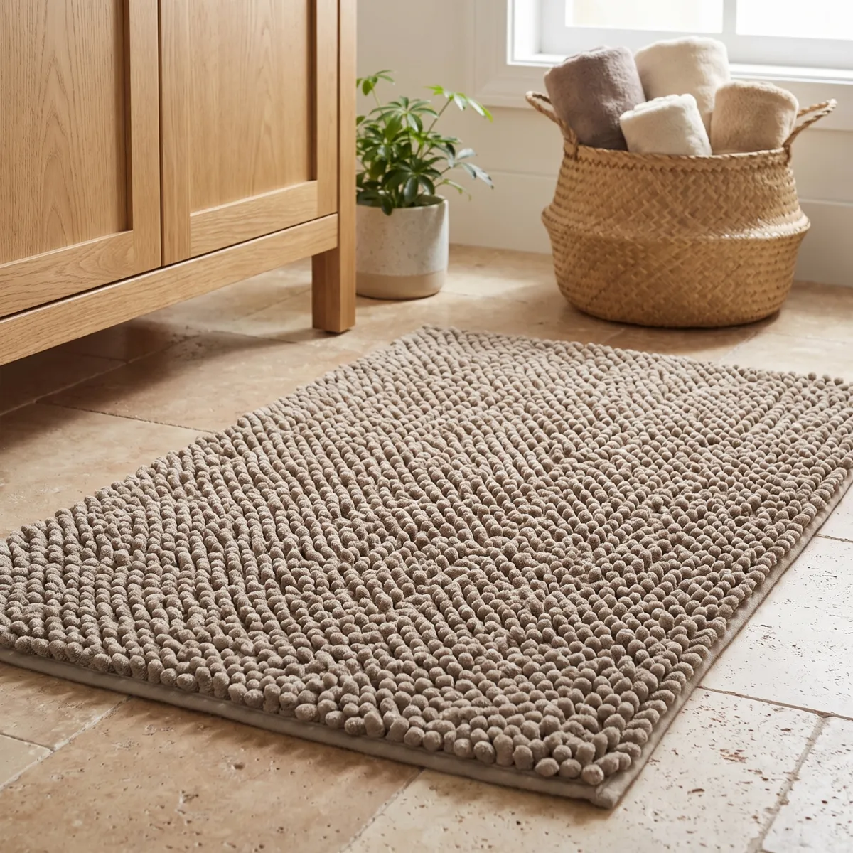 Alfombra de baño de microfibra (50 x 80 cm) Bolas Topo