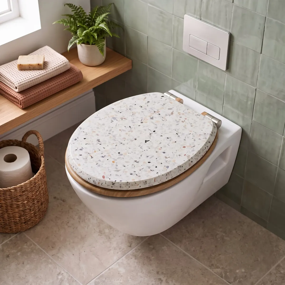 Abattant WC 18 pouces façon  Terrazzo