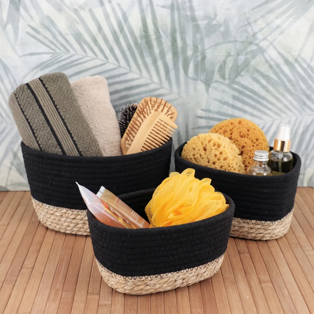 3er Set Körbe Timeless Schwarz