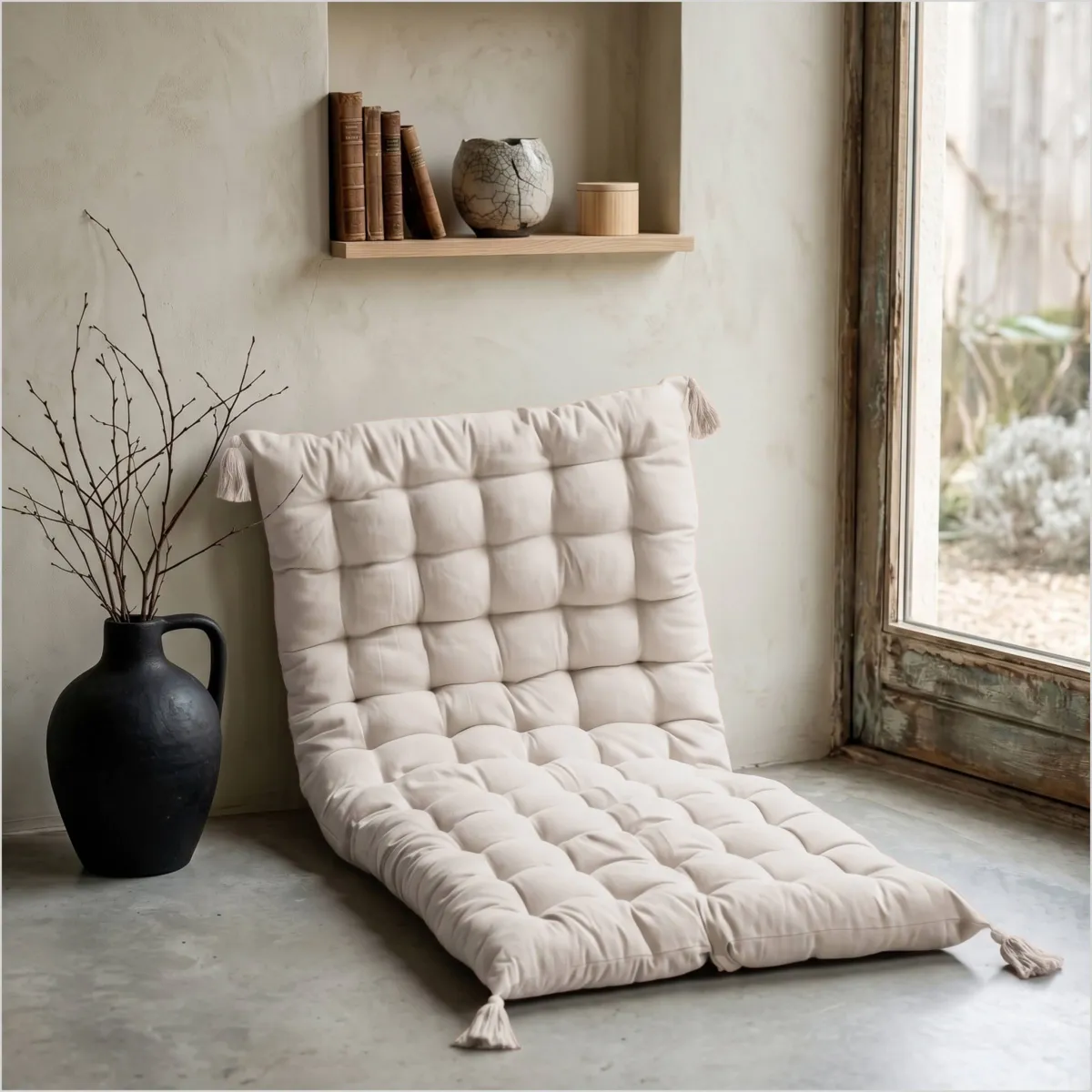 Bodenmatratze (L120 cm) Pixel Helles beige