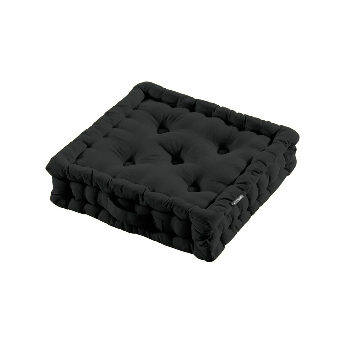 Cojín de suelo en algodón (40 x 40 cm) Pixel Negro