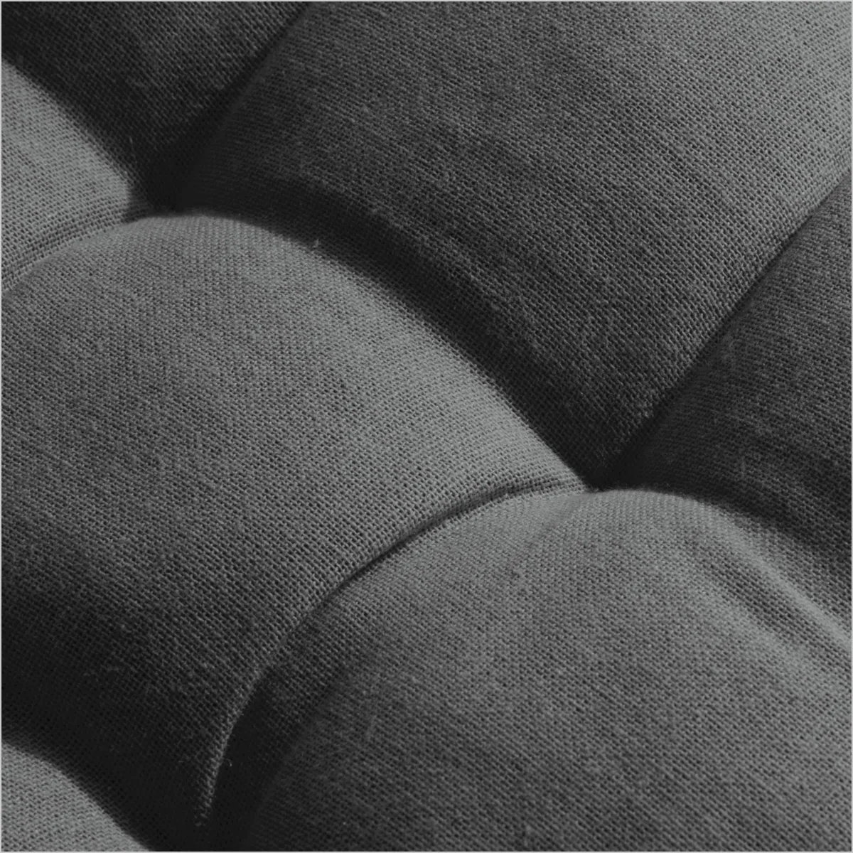 Coussin de chaise rond coton (40 cm) Pixel Gris anthracite