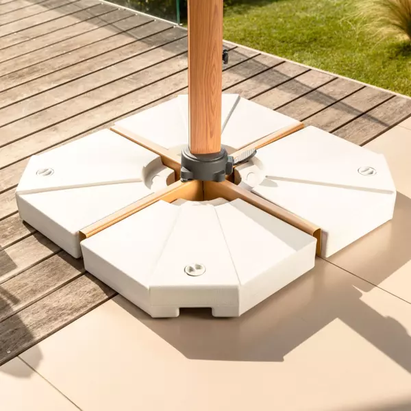 Juego de 4 losas para parasol 20L off-set - Blanco