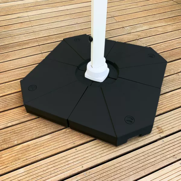 Juego de 4 losas para parasol remoto 20L - Negro