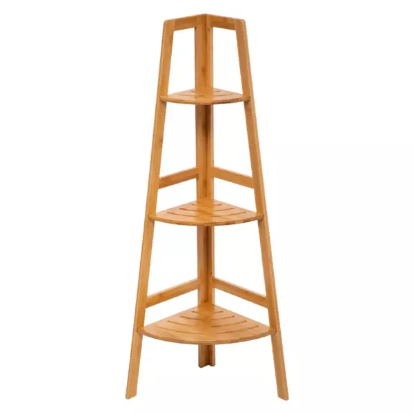 Eckregal aus Bambus Siao Naturfarben