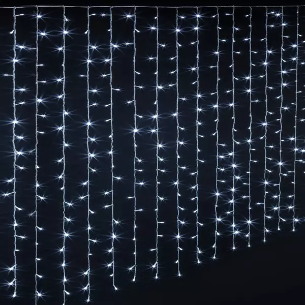 Verlicht gordijn H2 m L0,90 m 200 LED Koud wit