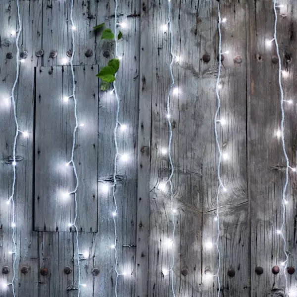 Tenda luminosa interconnettabile Alt.2 m L2 m Bianco freddo 96 LED