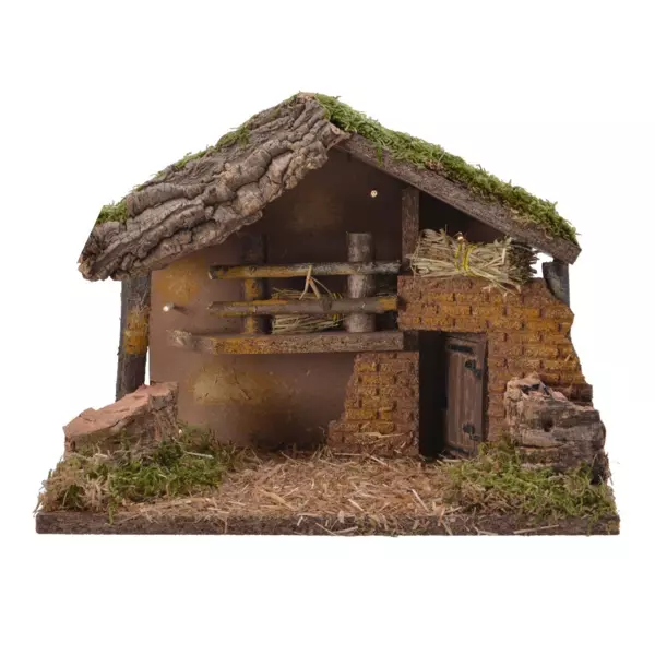 Crèche de Noël vide et lumineuse (H21 cm) Sainte-Céline