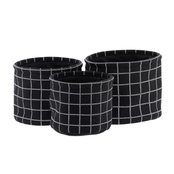 3er Set K�rbe Carreaux Schwarz