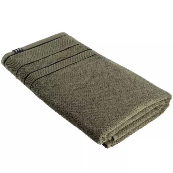 Badetuch (90 x 150 cm) Black Line Khaki / Schwarz
