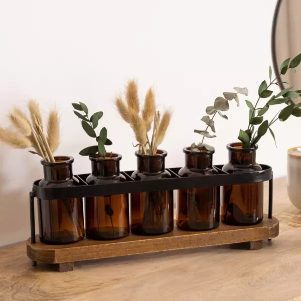 Set Vaas hout en metaal Sophie Zwart