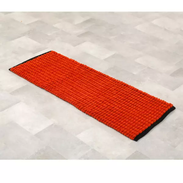 Badmat (120 cm) Black Line Terracotta / Zwart