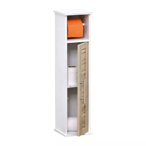 Toiletpapirholder m�bel med opbevaring (H75 cm) Stockholm Hvid