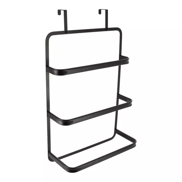 Porta asciugamani con 3 sbarre Metallo Nero