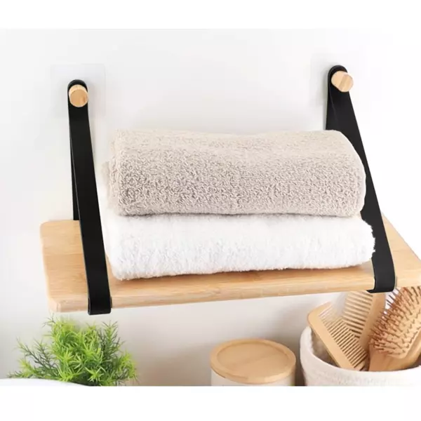 Zelfklevende bamboe plank (40 x H20 cm) Easy Chic Zwart