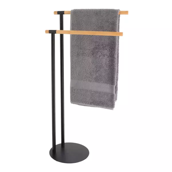 H�ndkl�deholder med 2 st�nger (H77 cm) Bambus Sort