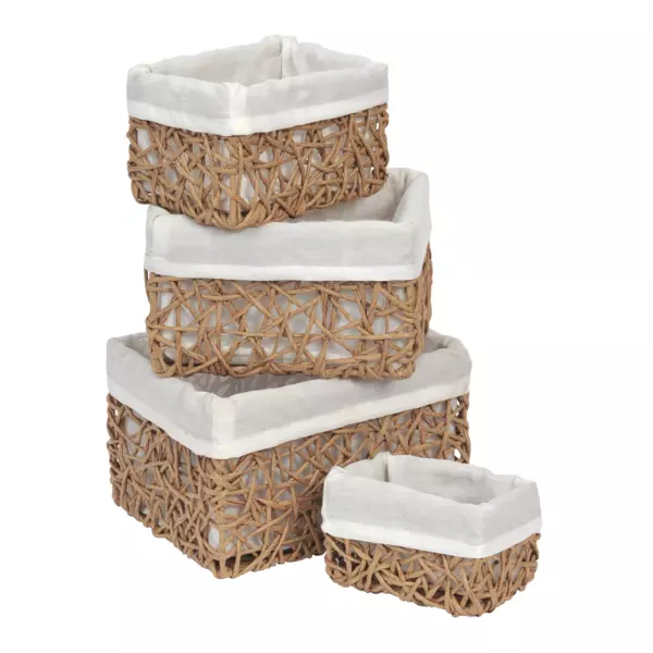 Set van 4 manden (H14 cm) Coly Natuurlijk