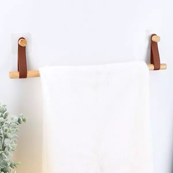 Toallero adhesivo 1 barra Easy Chic Caramelo