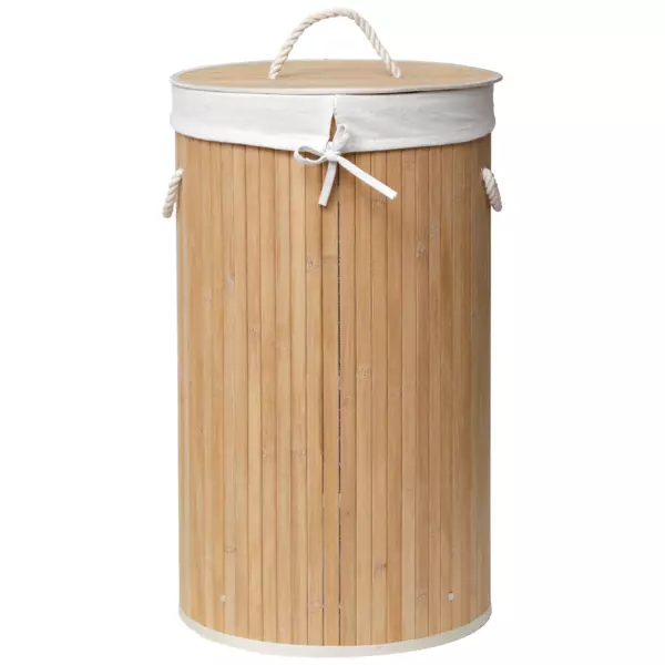 Panier � linge rond en bambou (H60 cm) Anako Naturel