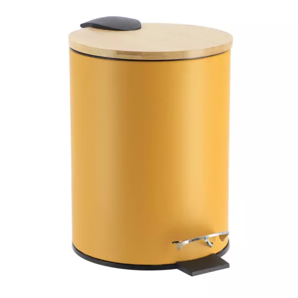 Cestino a pedale con chiusura rallentata Timeless Giallo senape